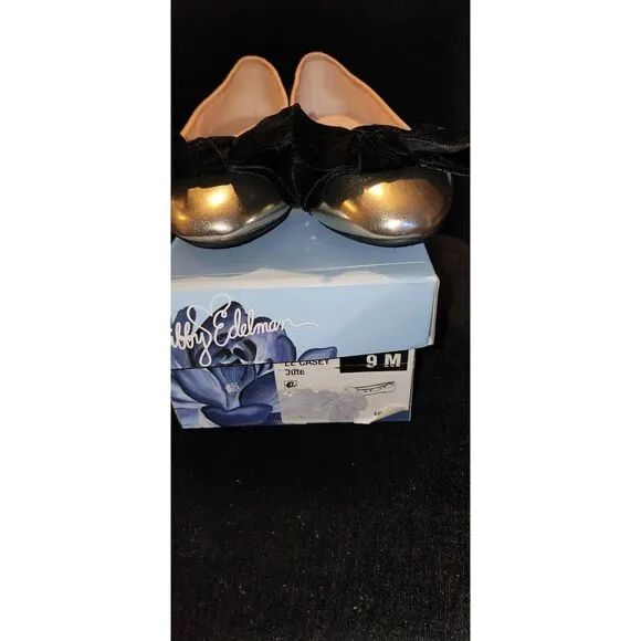 Libby Edelman Metallic Le Casey Ballerina Flats