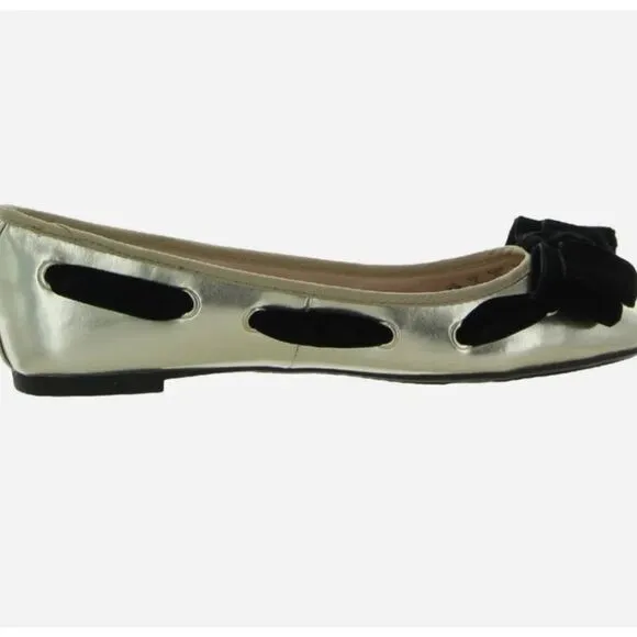 Libby Edelman Metallic Le Casey Ballerina Flats
