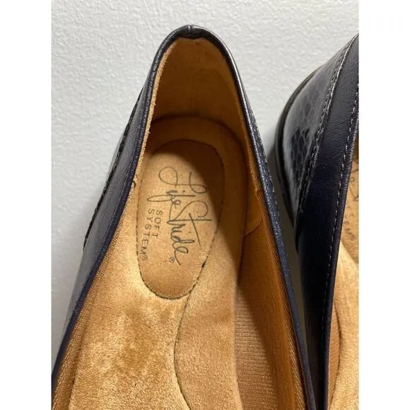 Life Stride Deja Vu Navy Ballet Flats sz 6.5