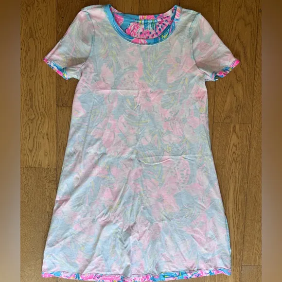 Lilly Pulitzer Cody Dress SZ S Blue Ibiza Gimme The Juice