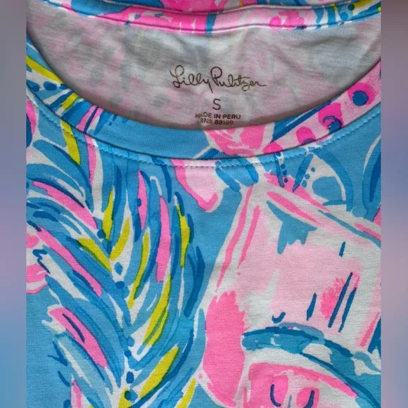 Lilly Pulitzer Cody Dress SZ S Blue Ibiza Gimme The Juice