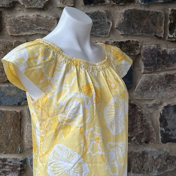 Lilly Pulitzer 'Sullivan' Dress in Starfruit Yellow 'Dahlia' Print Size Small