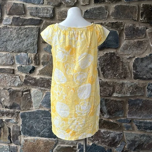 Lilly Pulitzer 'Sullivan' Dress in Starfruit Yellow 'Dahlia' Print Size Small