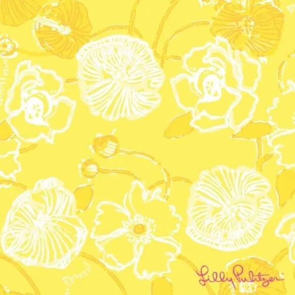 Lilly Pulitzer 'Sullivan' Dress in Starfruit Yellow 'Dahlia' Print Size Small