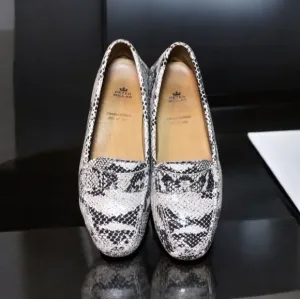 💥LIMITED EDITION💥Peter Millar Leather Snakeskin Drivin Loafer Women's Size 8