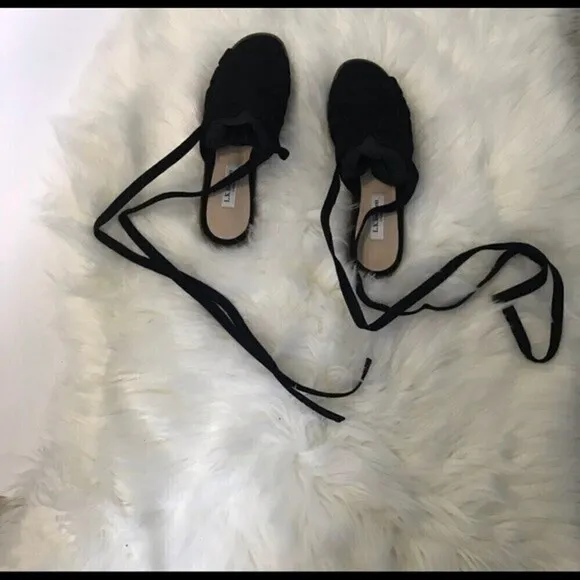 L.k. Bennett Selma Suede Bla-black Ankle wrap flat