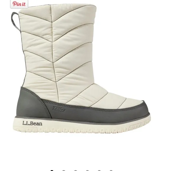 L.L. Bean Women's Ultralight Quilted Insulated Boots, Tall Side-Zip, size 7.5,