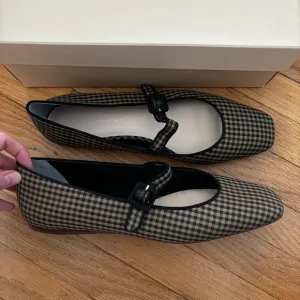 Loeffler Randall gingham Mary jane ballet flats size 40 EUC