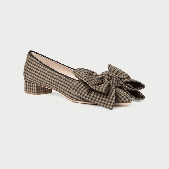 Loeffler Randall Noa Bow Pointed Toe Flats