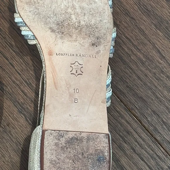 Loeffler Randall Silver and Gold Women’s Sandals Size 10