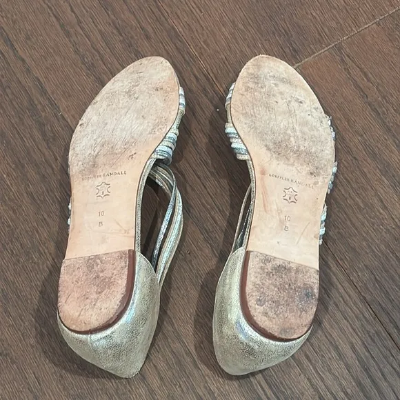 Loeffler Randall Silver and Gold Women’s Sandals Size 10