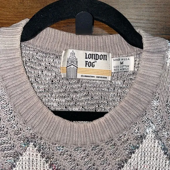 London Fog Vintage Unisex knit Sweater M