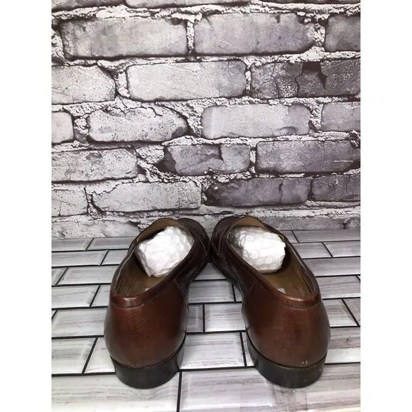 Lorenzo Banfi Brown Leather VTG Loafers Dress Shoes Men’s Sz 8.5M US/41.5-42EU