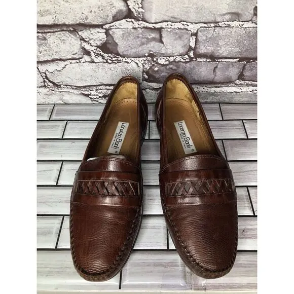 Lorenzo Banfi Brown Leather VTG Loafers Dress Shoes Men’s Sz 8.5M US/41.5-42EU