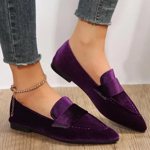 Luxe vegan suede loafers flats