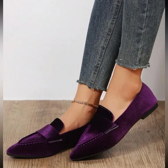 Luxe vegan suede loafers flats