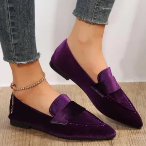 Luxe vegan suede loafers flats