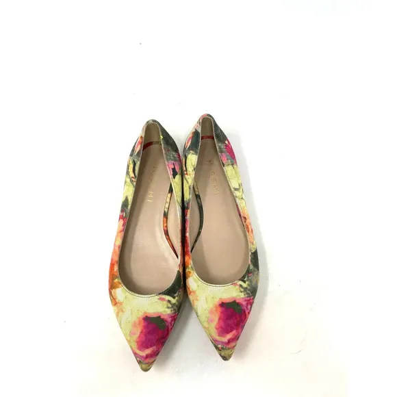 M. Gemi Abstract Watercolor Pointed Toe Flats Size 37 / US 7