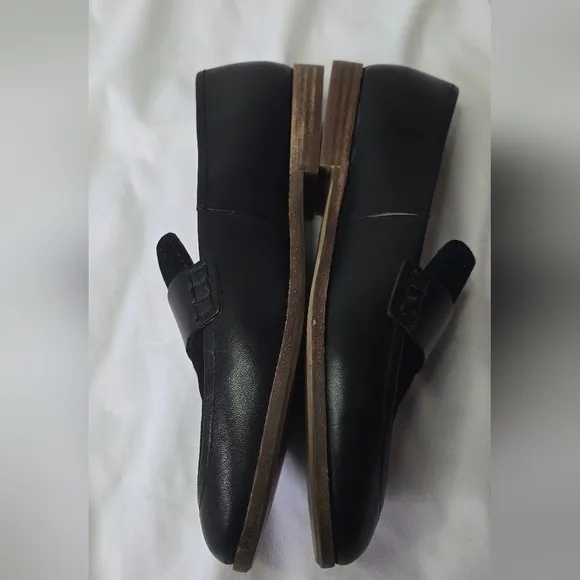 Madewell Alex Leather Suede Classic Black Loafers Size 7.5