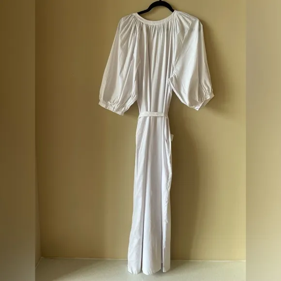 MADEWELL depeche Tie-waist button front midi dress