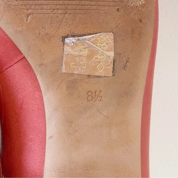 Madewell The Tavi Slide Sandal Flat Peep Toe Slip On Leather Casual Cinnabar 8.5