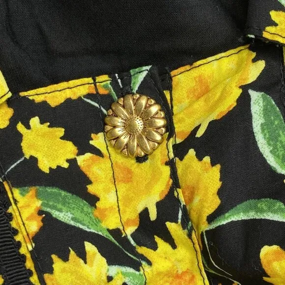 Maeve Women's Collared Poplin Swing Mini Dress Black/Yellow Size XS – NWT