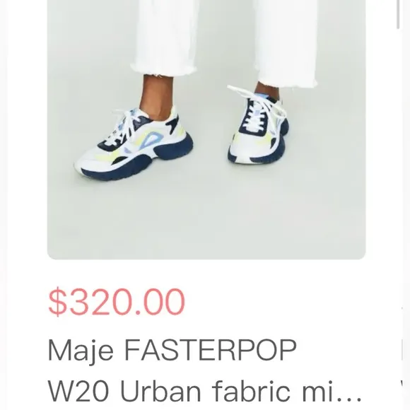 Maje Faster W20 Urban Sneakers Chunky Platform Trainers
