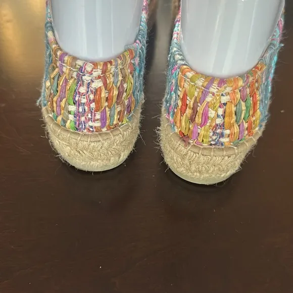 MANEBI Acapulco Multicolor Platform Espadrilles Sz 38 (US 8) Preppy Coastal Chic