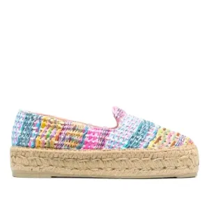 MANEBI Acapulco Multicolor Platform Espadrilles Sz 38 (US 8) Preppy Coastal Chic