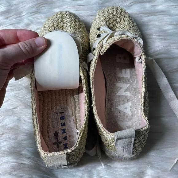 Manebi Raffia Lace-Up Espadrilles