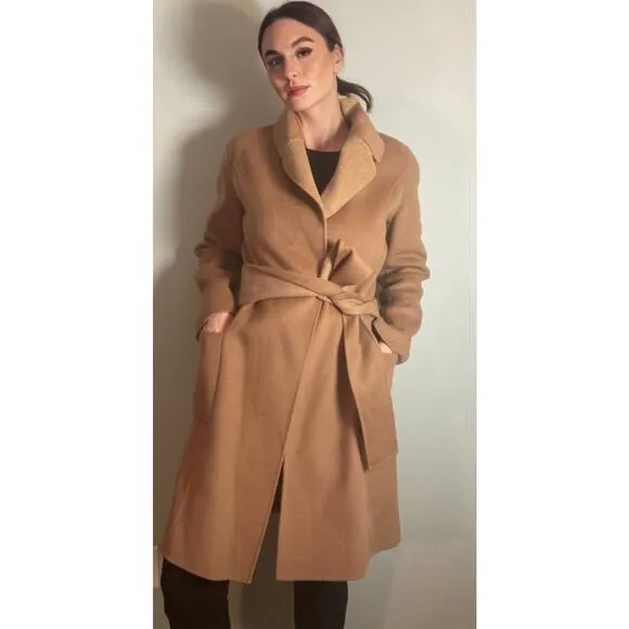 Mango MNG Wool Blend Camel Trench Coat ~ Like Max / Lovely Classic ~ Sz S
