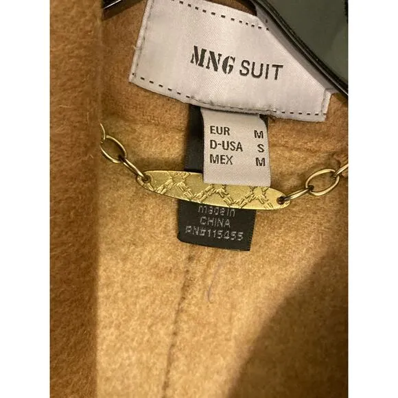 Mango MNG Wool Blend Camel Trench Coat ~ Like Max / Lovely Classic ~ Sz S