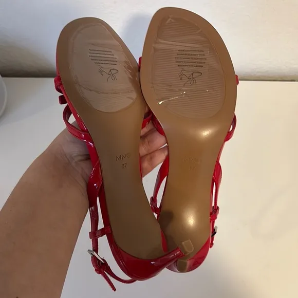 Mango Women's Red Strappy Sandals