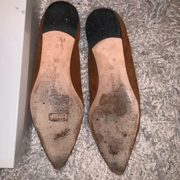 Manolo Blahnik Suede Loafer Style Flats