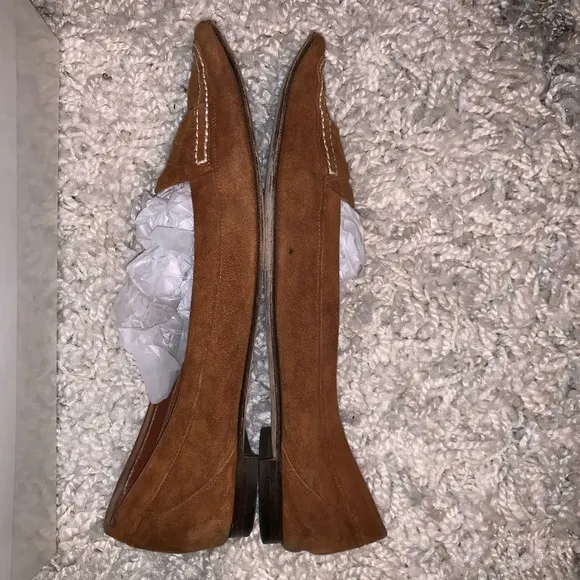 Manolo Blahnik Suede Loafer Style Flats