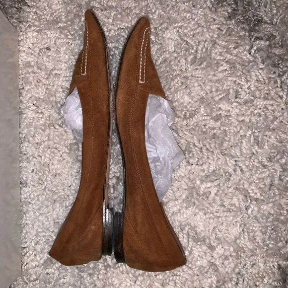 Manolo Blahnik Suede Loafer Style Flats