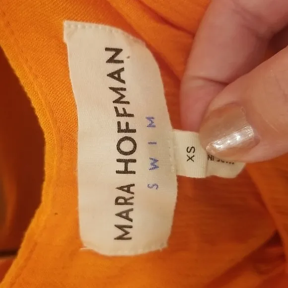 💕MARA HOFFMAN SWIM💕 Alma Sleeveless Wrap Front Maxi Dress ~ Orange Small S