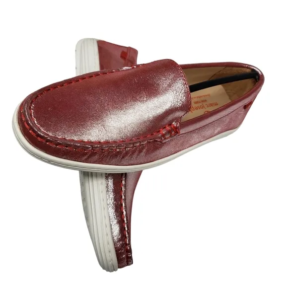 Marc Joseph | NIB Broadway Red Glimmer Preppy Classic Leather Loafers Girl's 4.5