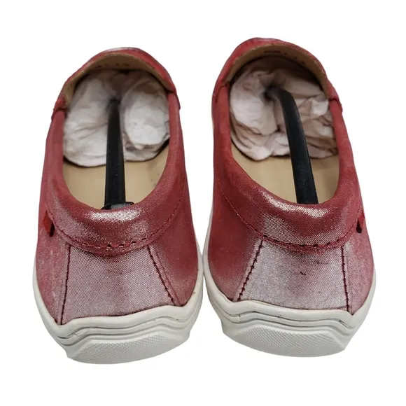 Marc Joseph | NIB Broadway Red Glimmer Preppy Classic Leather Loafers Girl's 4.5