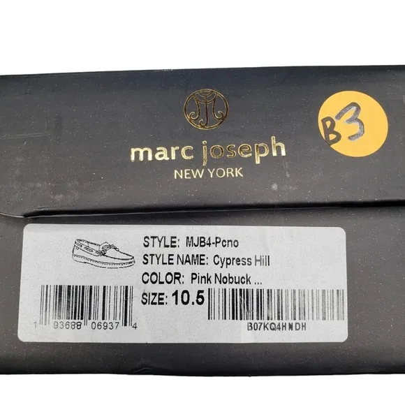 Marc Joseph | NIB Cypress Hill Pink Nobuck Leather Classic Loafers Girl's 10.5