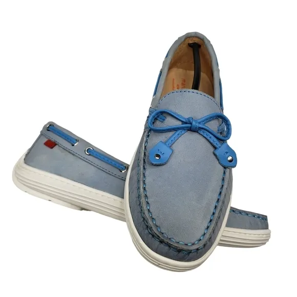 Marc Joseph | NIB Cypress Hill Powder Blue Classic Chic Leather Loafers Girl's 4