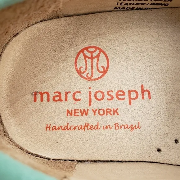 Marc Joseph | NIB Cypress Hill Powder Green Leather Chic Loafers Girl's 1.5
