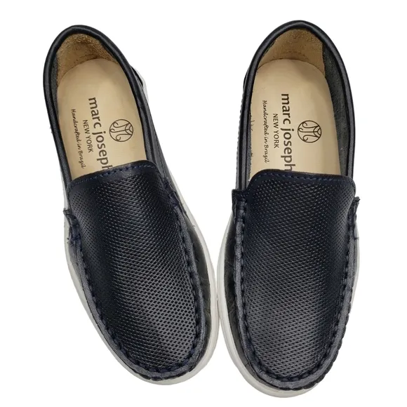Marc Joseph | NIB Leroy St Black Napa Perforated Leather Loafers Boy's 10.5