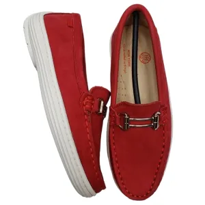 Marc Joseph | NIB Lexington Red Nobuck Preppy Classic Leather Loafers Girl's 12