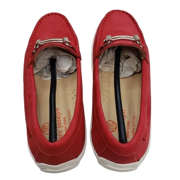 Marc Joseph | NIB Lexington Red Nobuck Preppy Classic Leather Loafers Girl's 1.5