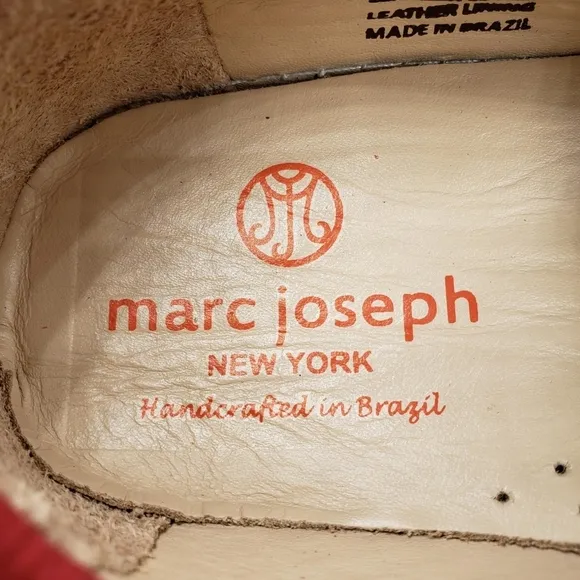 Marc Joseph | NIB Lexington Red Nobuck Preppy Classic Leather Loafers Girl's 1.5