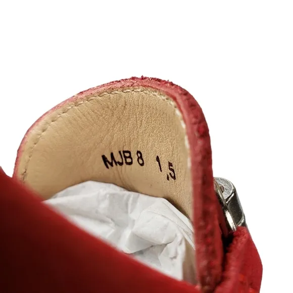 Marc Joseph | NIB Lexington Red Nobuck Preppy Classic Leather Loafers Girl's 1.5
