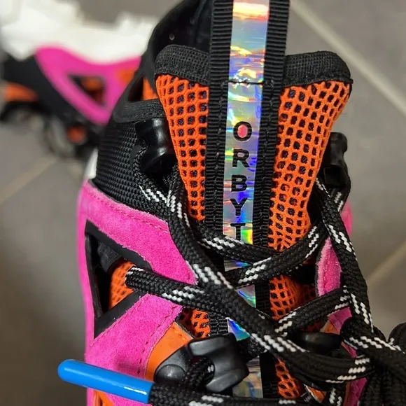 MCQ by Alexander McQueen Orbyt Mid  Sneakers Fuchsia And Orange suede size 6.5