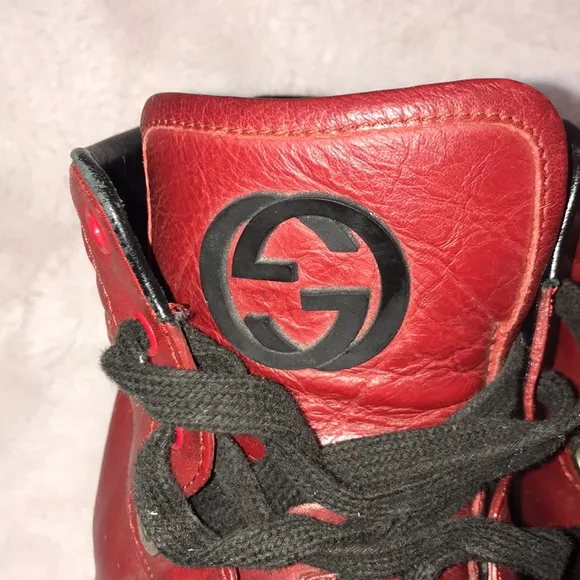 MENS Gucci red high-top sneakers