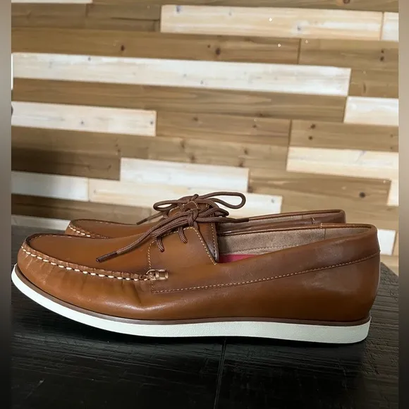 Men's Section X Dress Shoes Loafers SZ  10.5 Tan Brown Leather